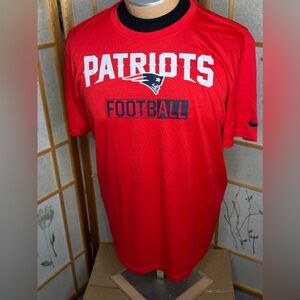 NFL Red Dri-Fit Team Apparel featuring the New England Patriots XL.